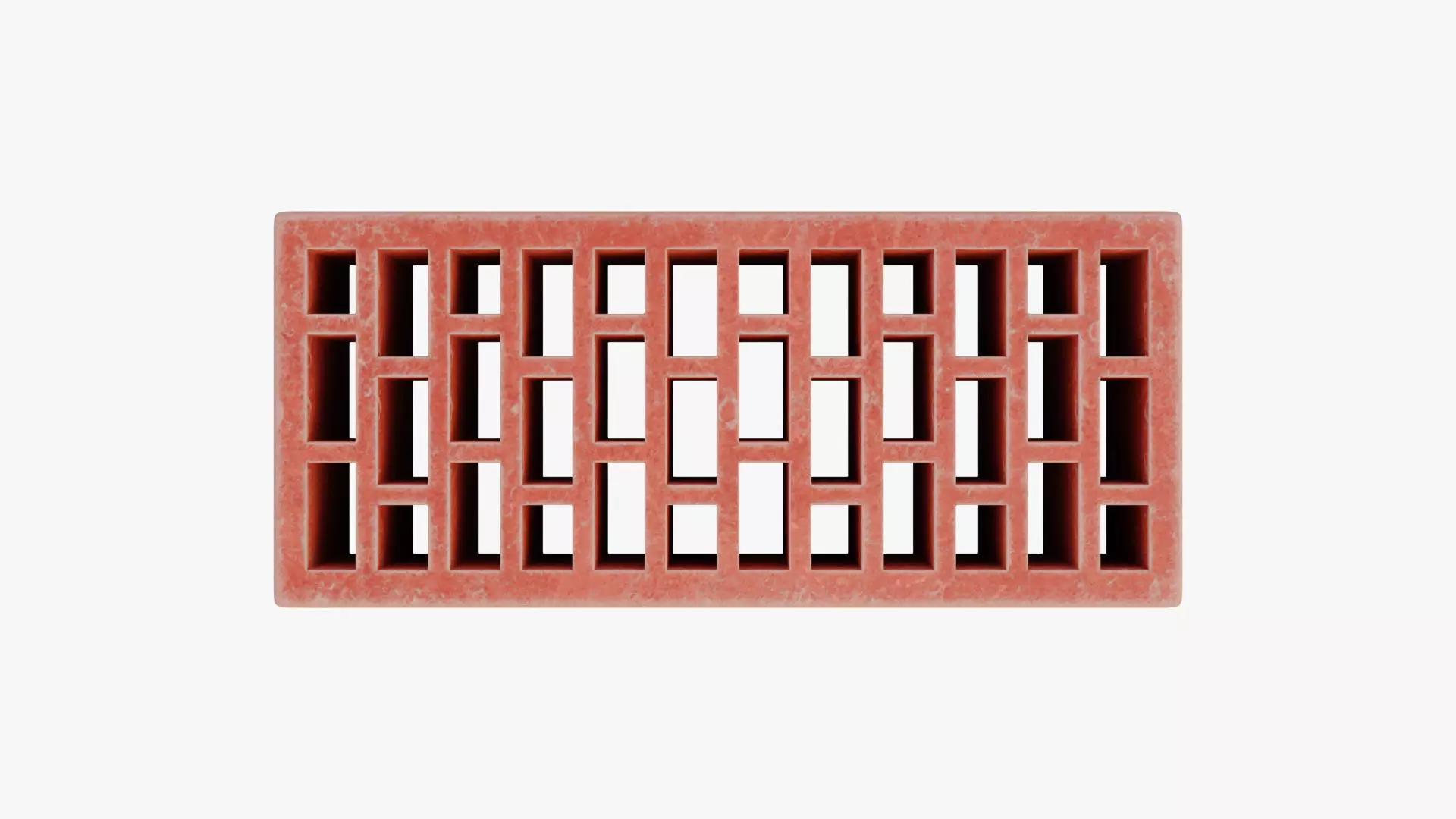 Red Brick 3 Low-poly 3D model_4