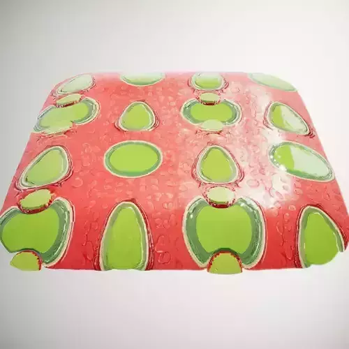 Red Glossy Pebbled Plastic HQ PBR Textures Set