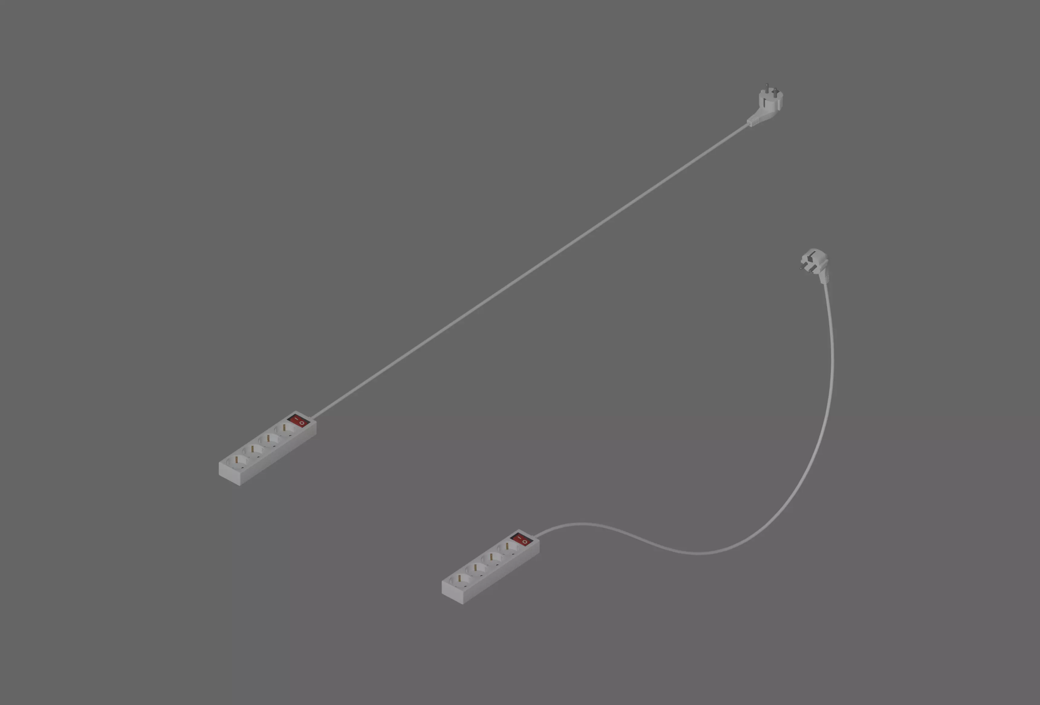 Power Strip Low-poly 3D model