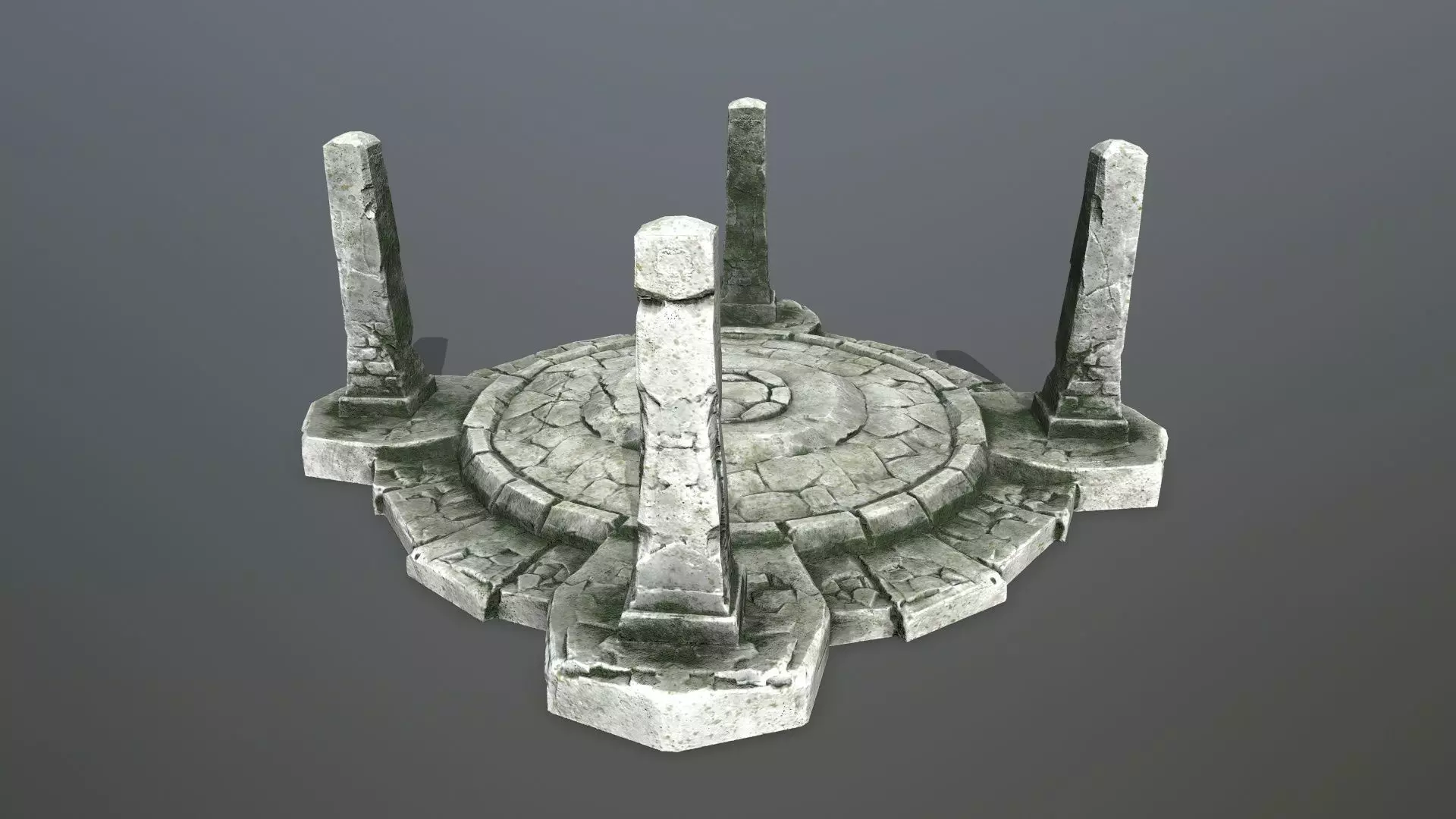 Ruin Gate Low-poly 3D model_3