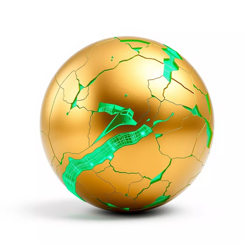 HQ PBR Textures Set SciFi Cracked Gold with Glowing Veins Texture_1