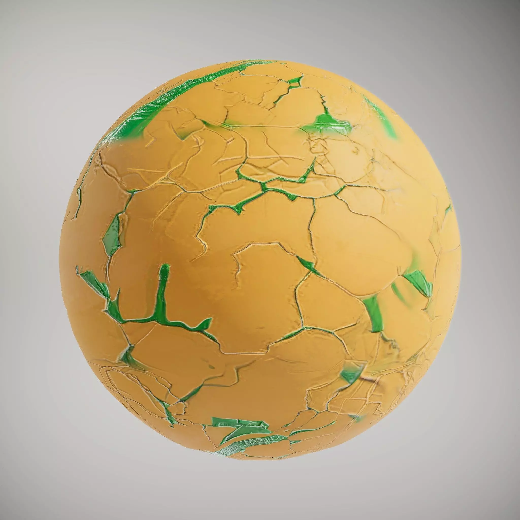 HQ PBR Textures Set SciFi Cracked Gold with Glowing Veins Texture_3