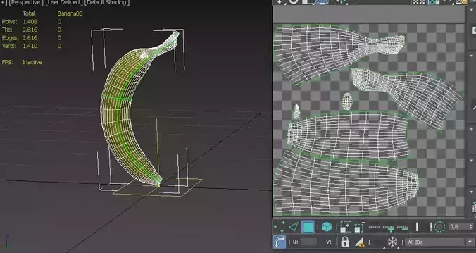 Banana M03 Low-poly 3D model 4