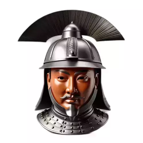 Ancient Eastern Warrior Bust Model