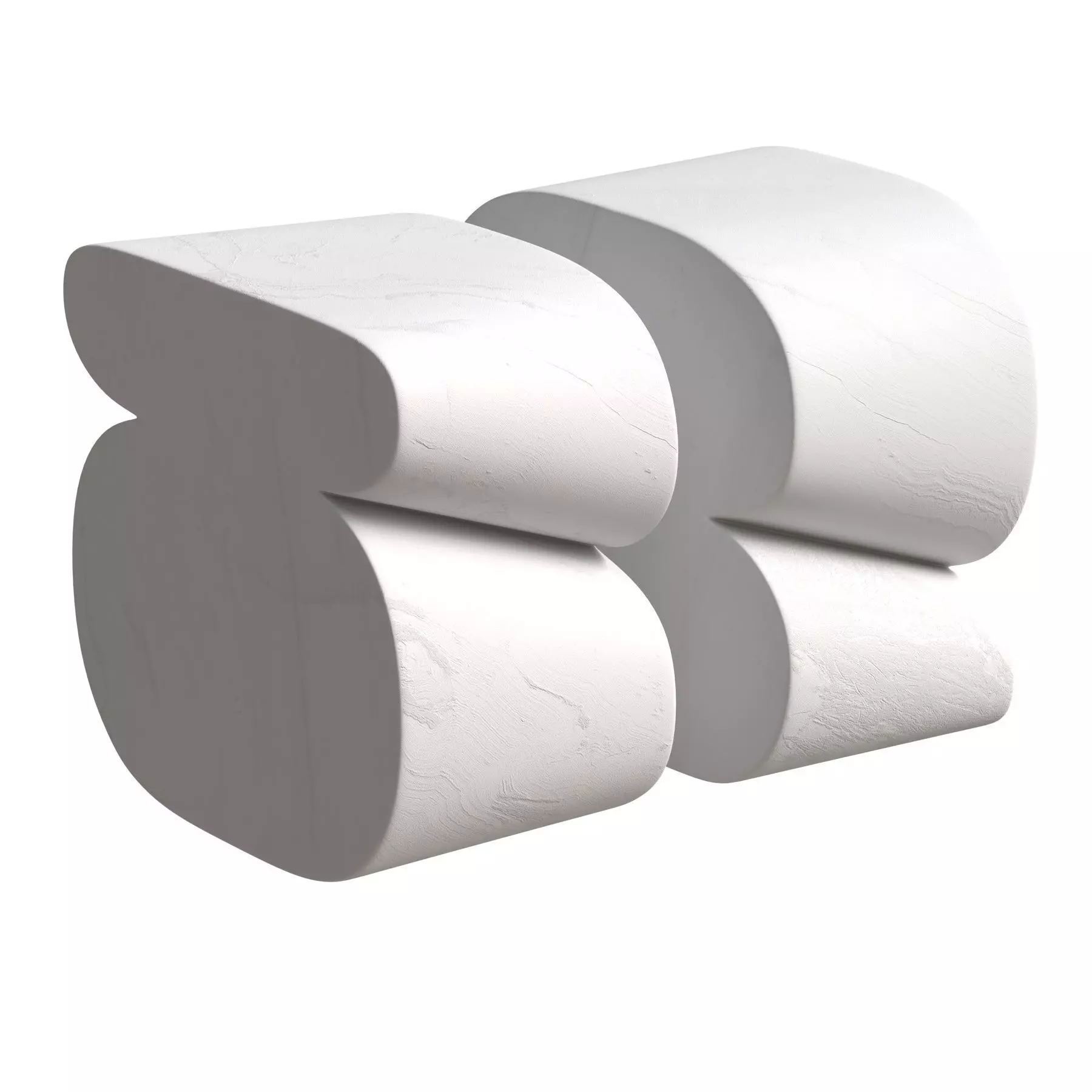 Made Goods Curved raw marble bookend Calysta 3D model