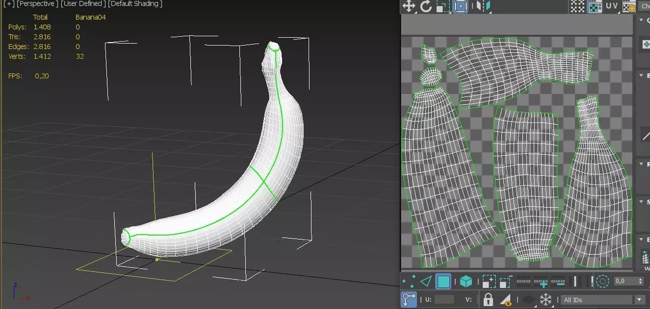 Banana M04 Low-poly 3D model_3