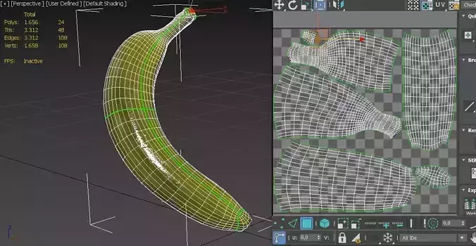 Banana M05 Low-poly 3D model 4