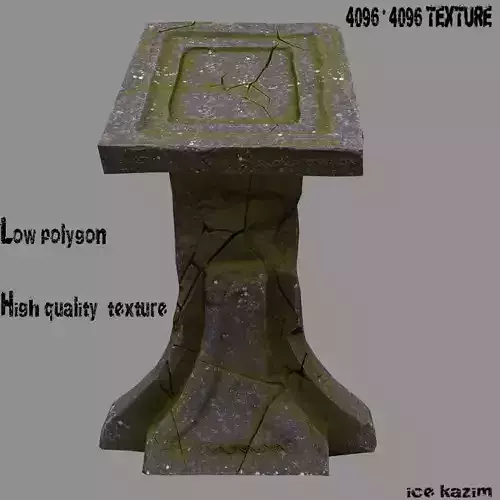 lectern 1 stone bench with moss