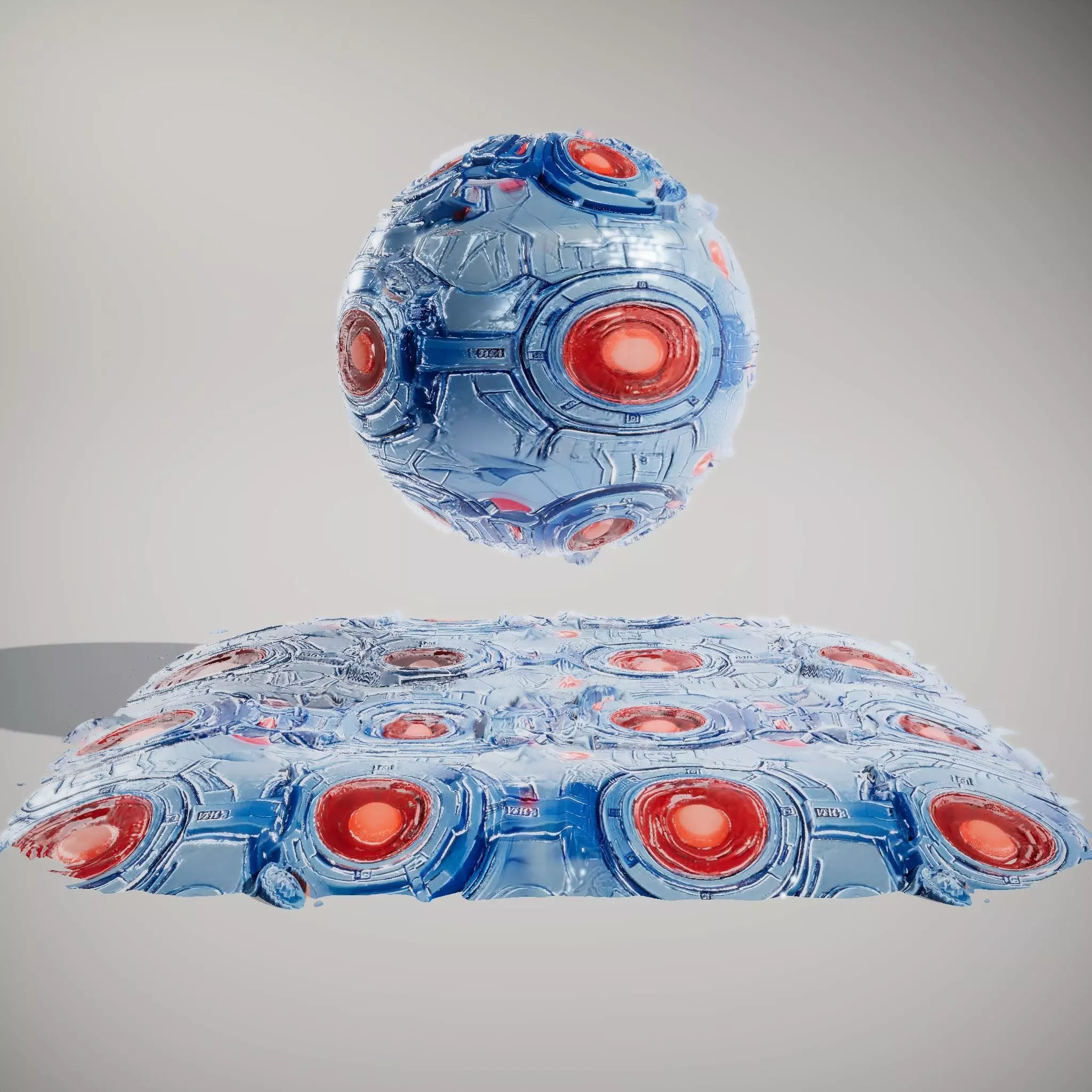 SciFi Panel Futuristic HQ PBR Textures Set Texture_0