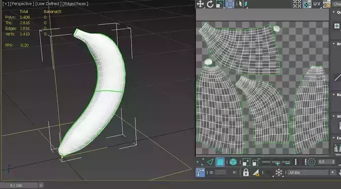 Banana M06 Low-poly 3D model 4