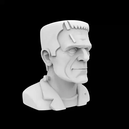 Minimalist Frankenstein Bust 3D Printable Model