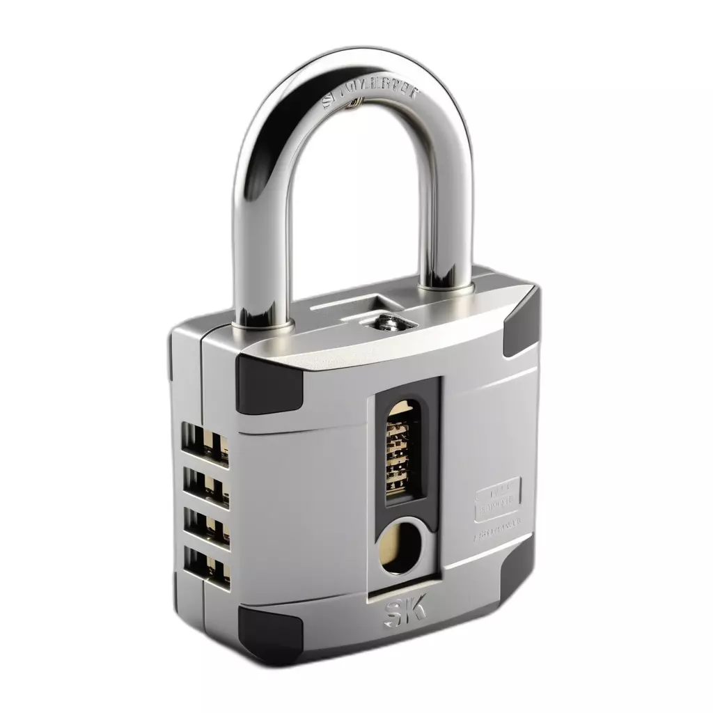 Modern HighDetail Combination Padlock Low-poly 3D model_0