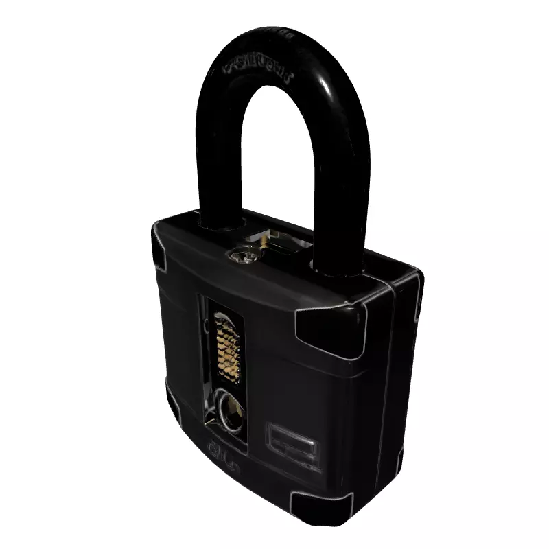 Modern HighDetail Combination Padlock Low-poly 3D model_2