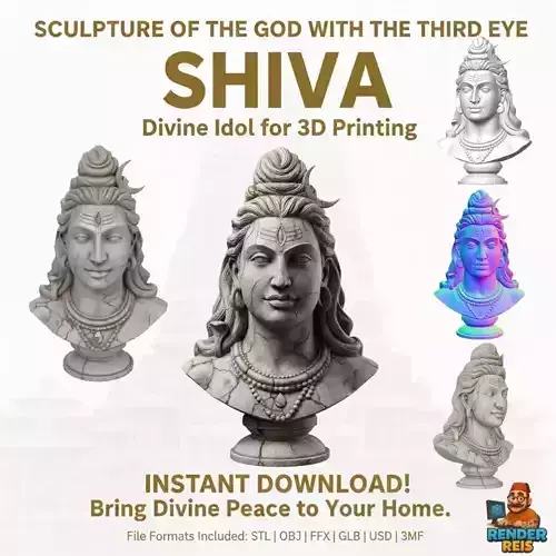Sculpture of the God with the Third Eye 3D print model