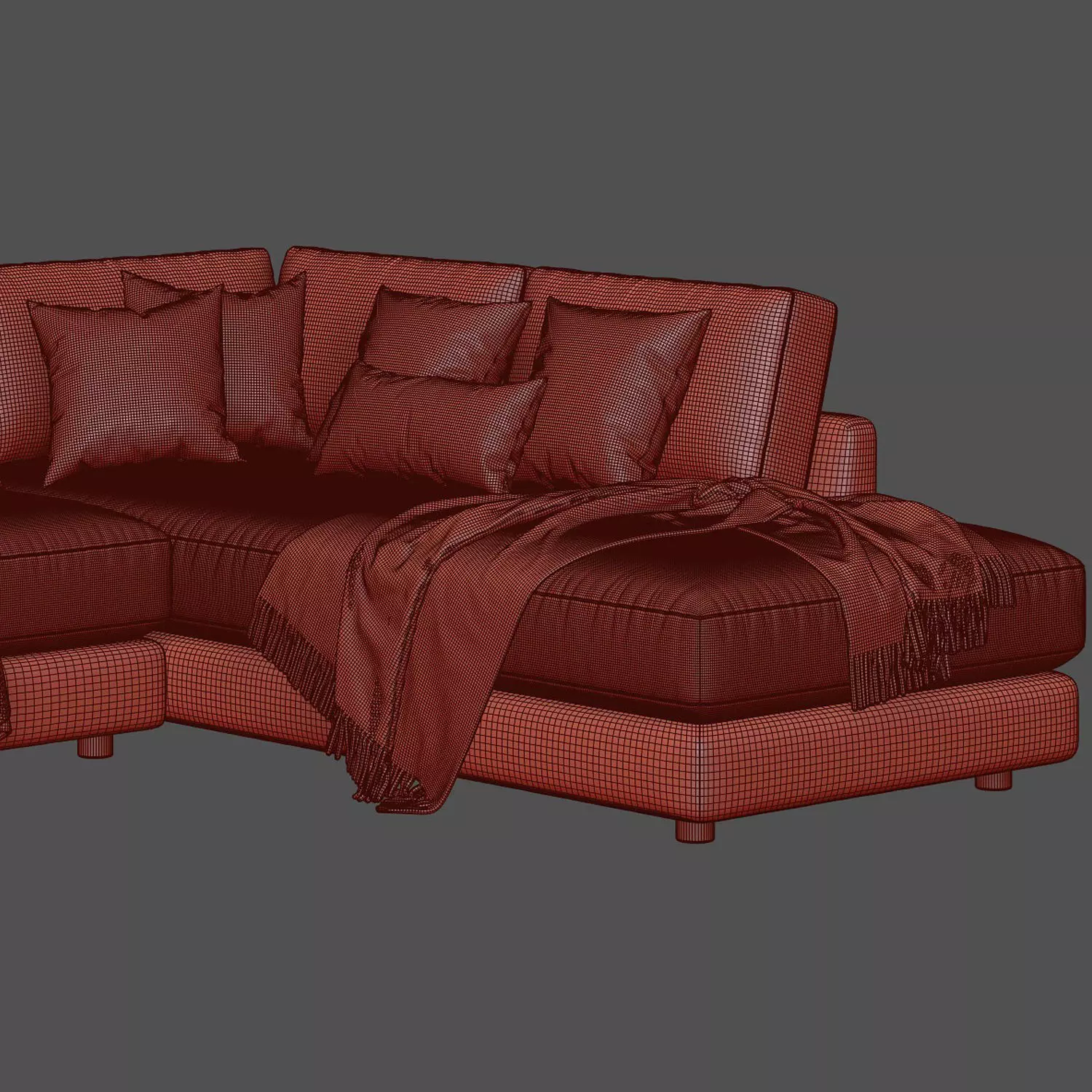 West Elm Haven Sectional Chaise 02 3D model_6