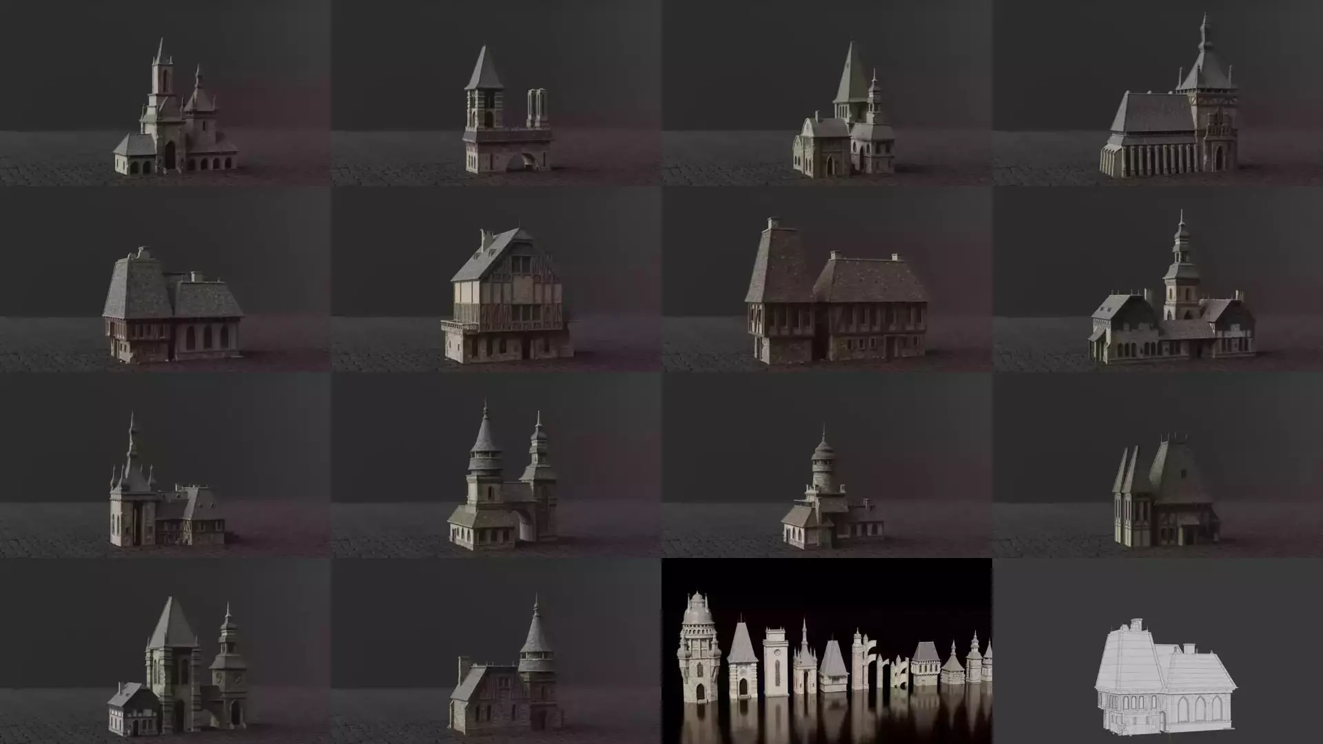 Dark Fantasy House 3D Model Collection_9