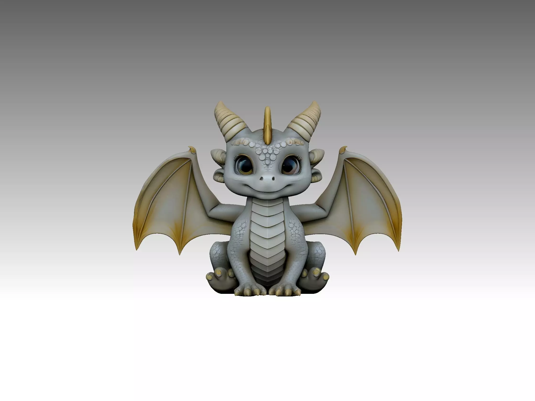 Happy Dragon 3D print model_2