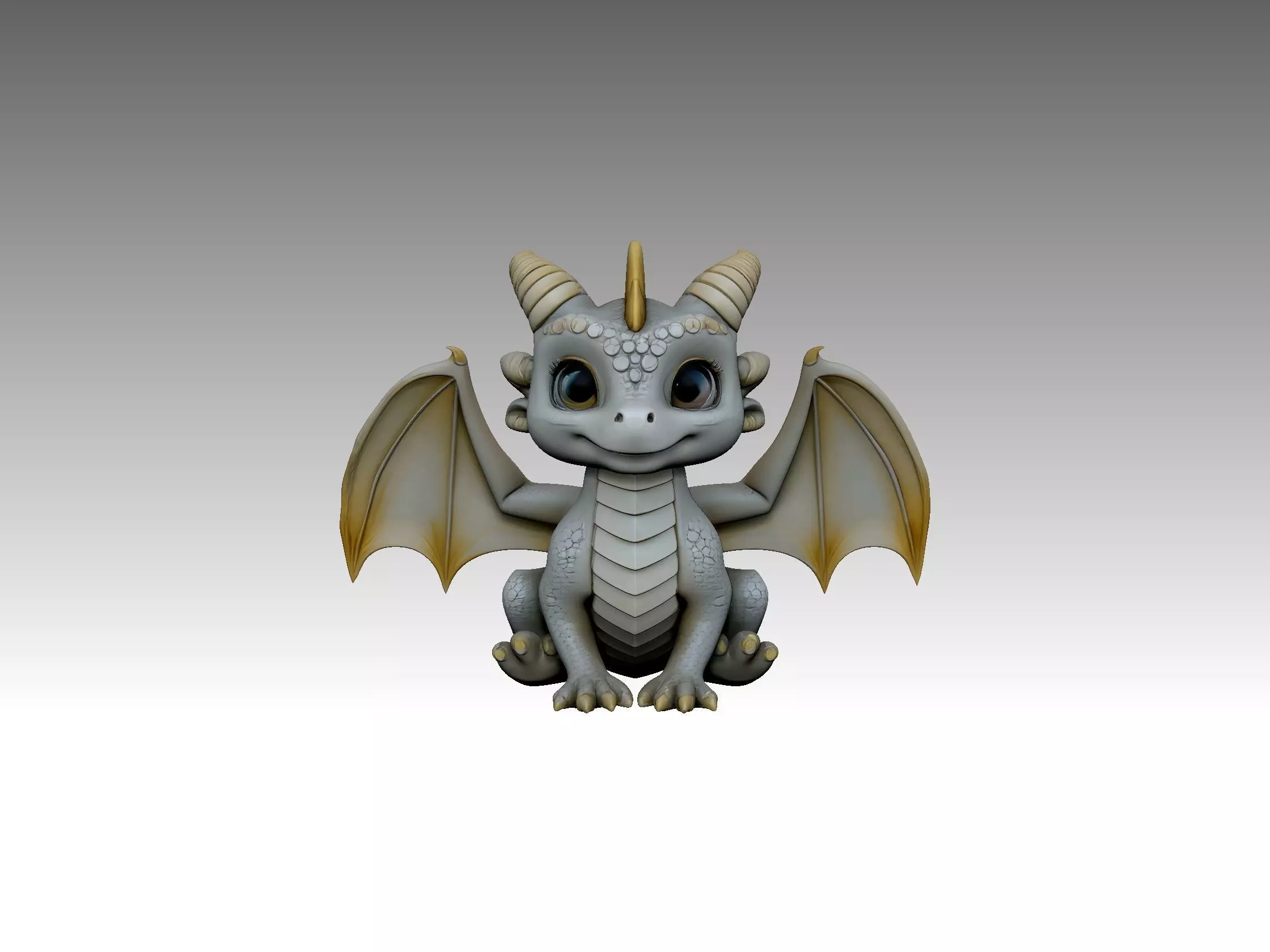 Happy Dragon 3D print model_0