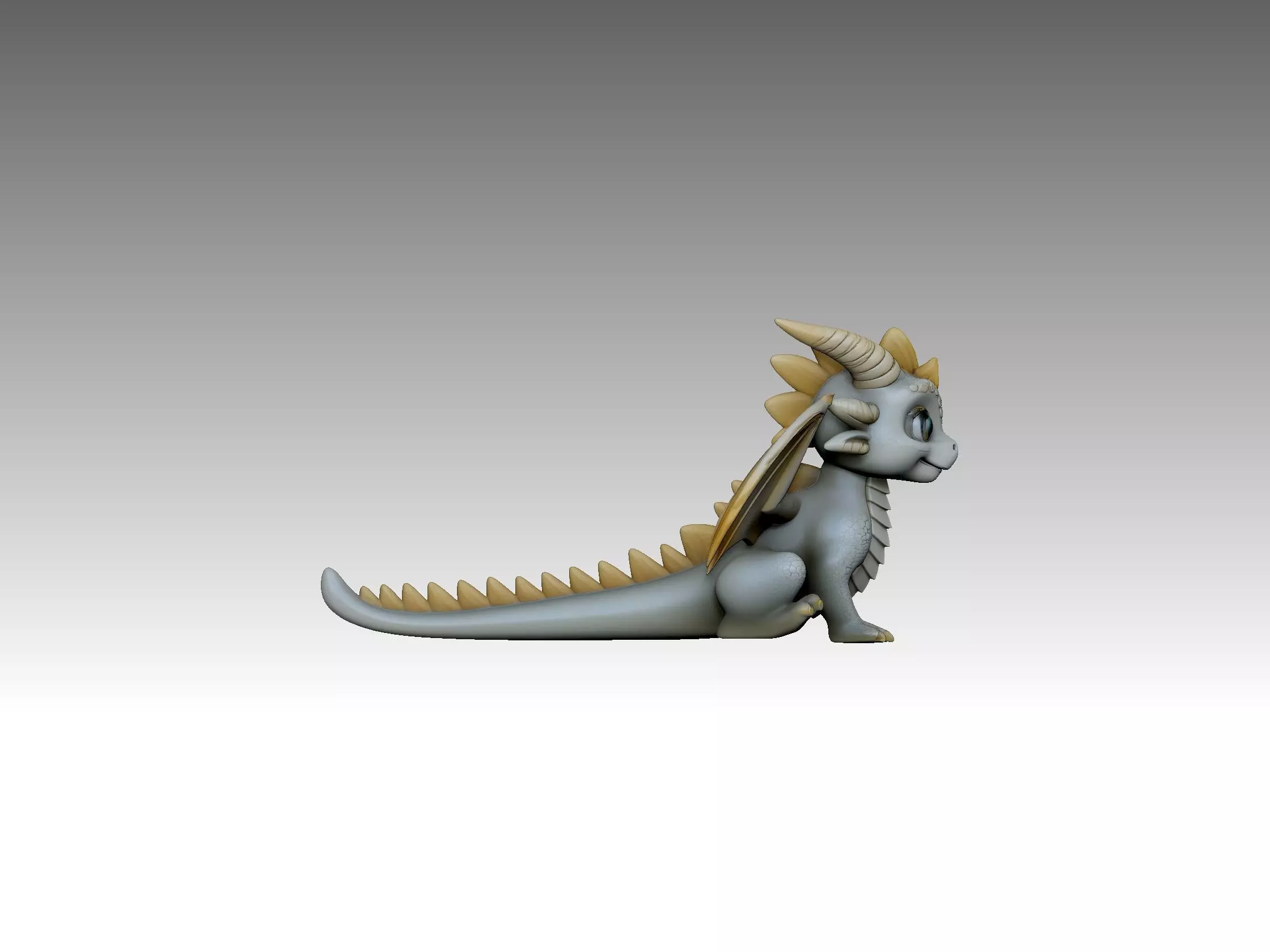 Happy Dragon 3D print model_3