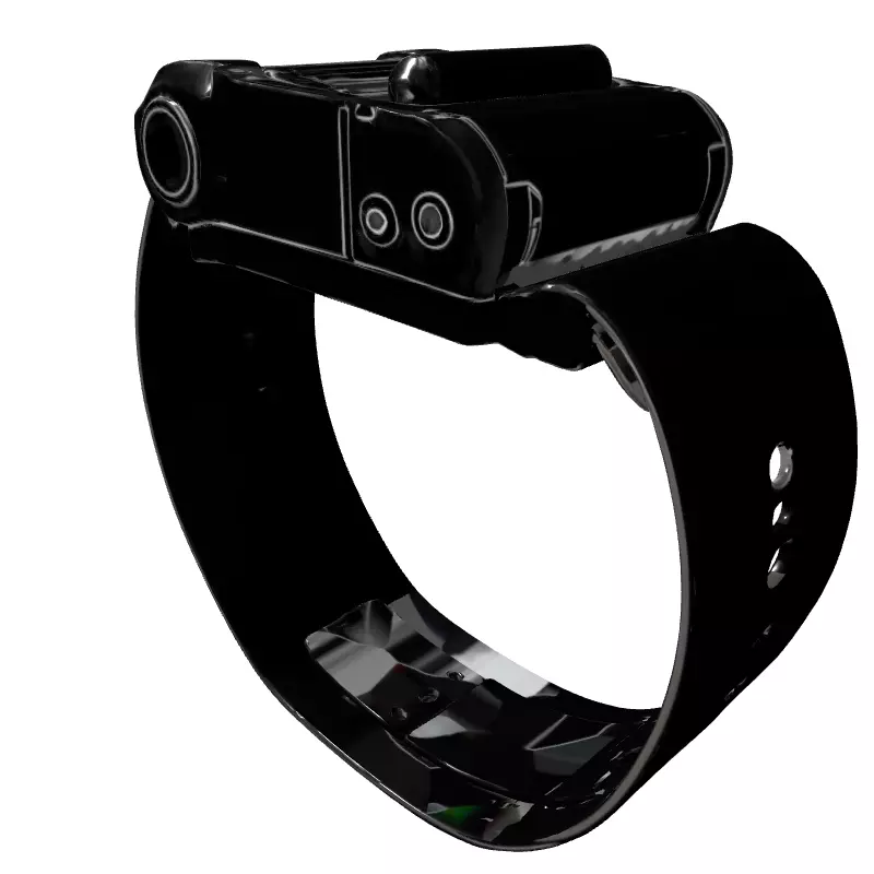 SciFi Futuristic Wrist Device Low-poly 3D model_5