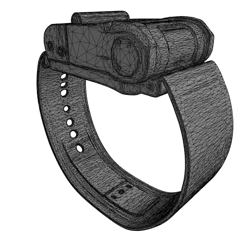 SciFi Futuristic Wrist Device Low-poly 3D model_1