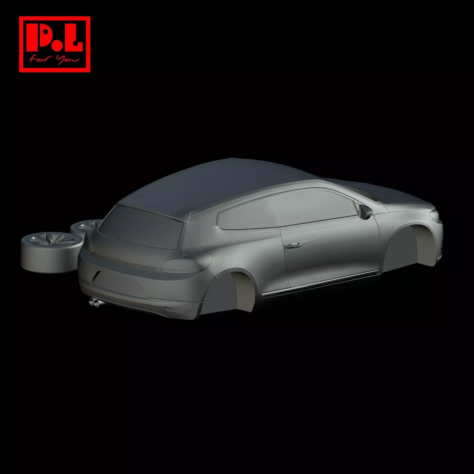 Volkswagen Scirocco 2008 3D print model_4