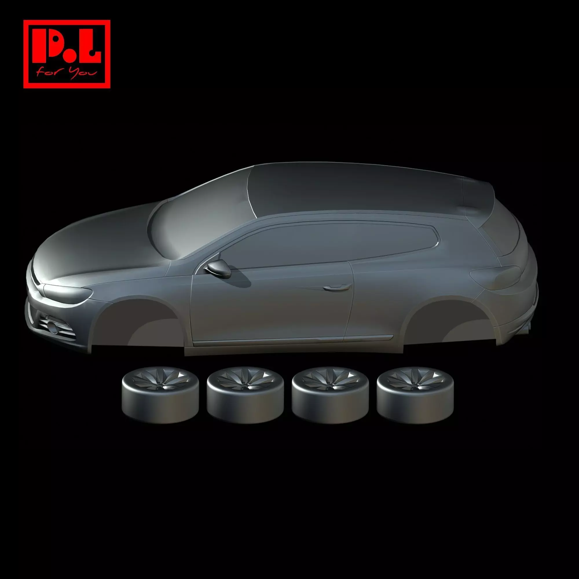 Volkswagen Scirocco 2008 3D print model_1