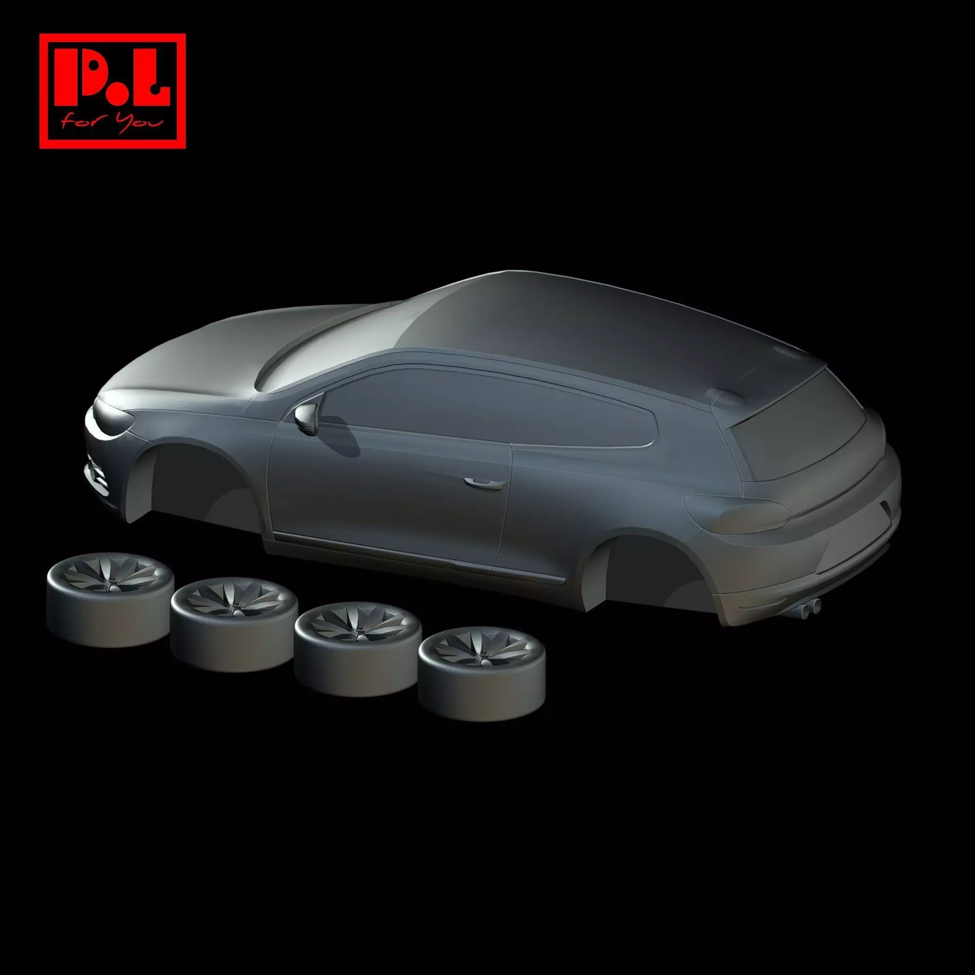 Volkswagen Scirocco 2008 3D print model_2