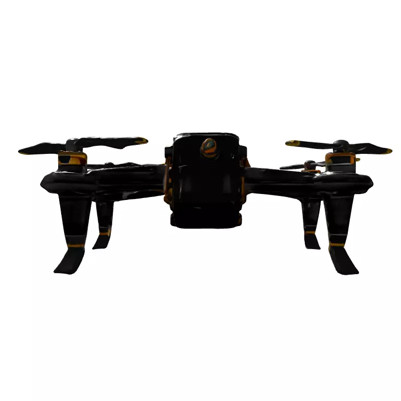 Modern Surveillance Drone Quadcopter 3D Model Low-poly 3D model_7