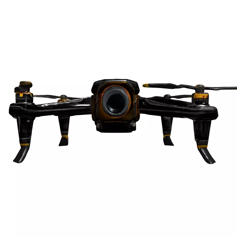 Modern Surveillance Drone Quadcopter 3D Model Low-poly 3D model_4
