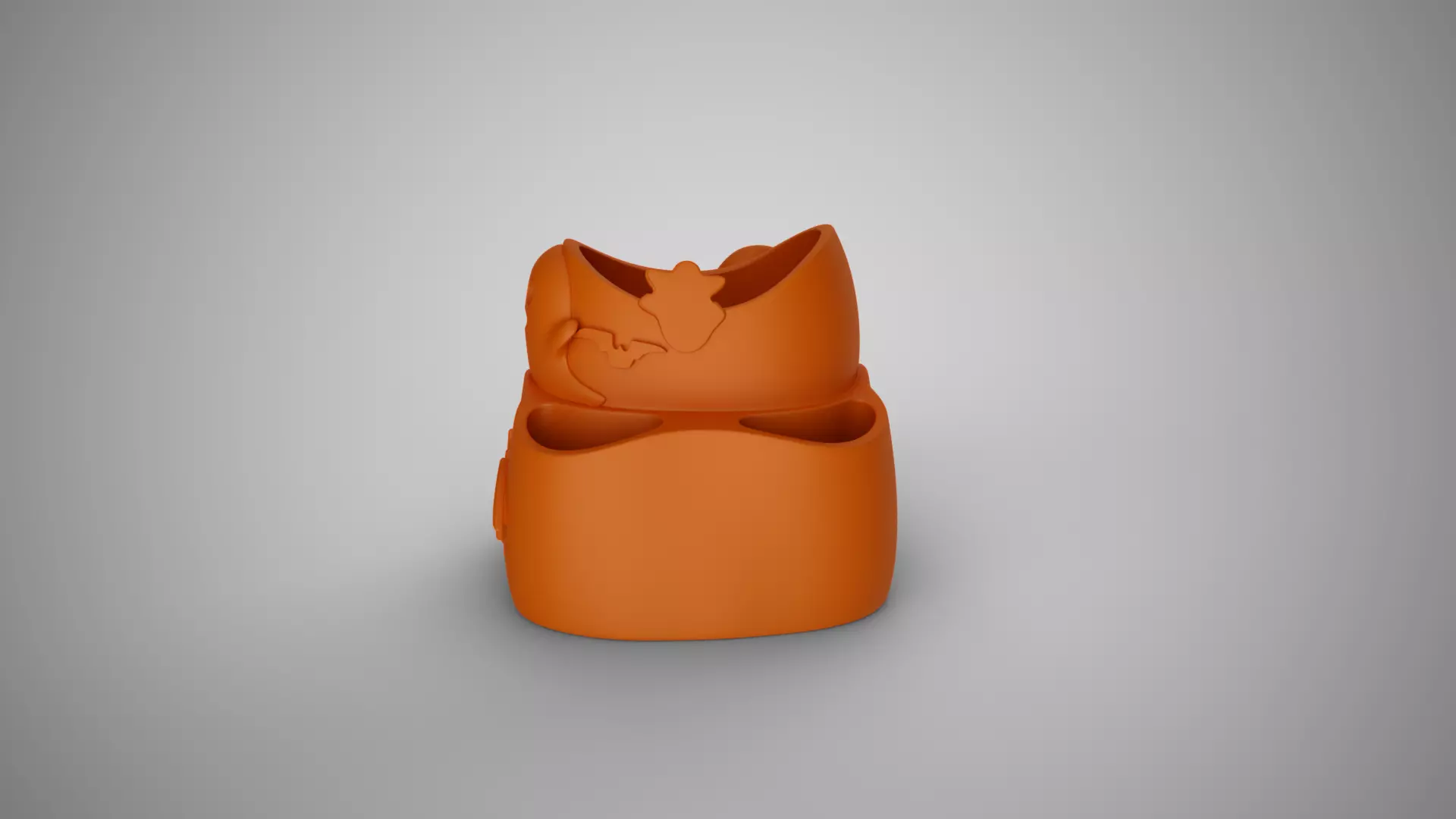 Pumpkin Halloween Pen Holder 3D print model_8