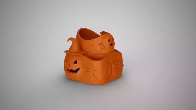 Pumpkin Halloween Pen Holder