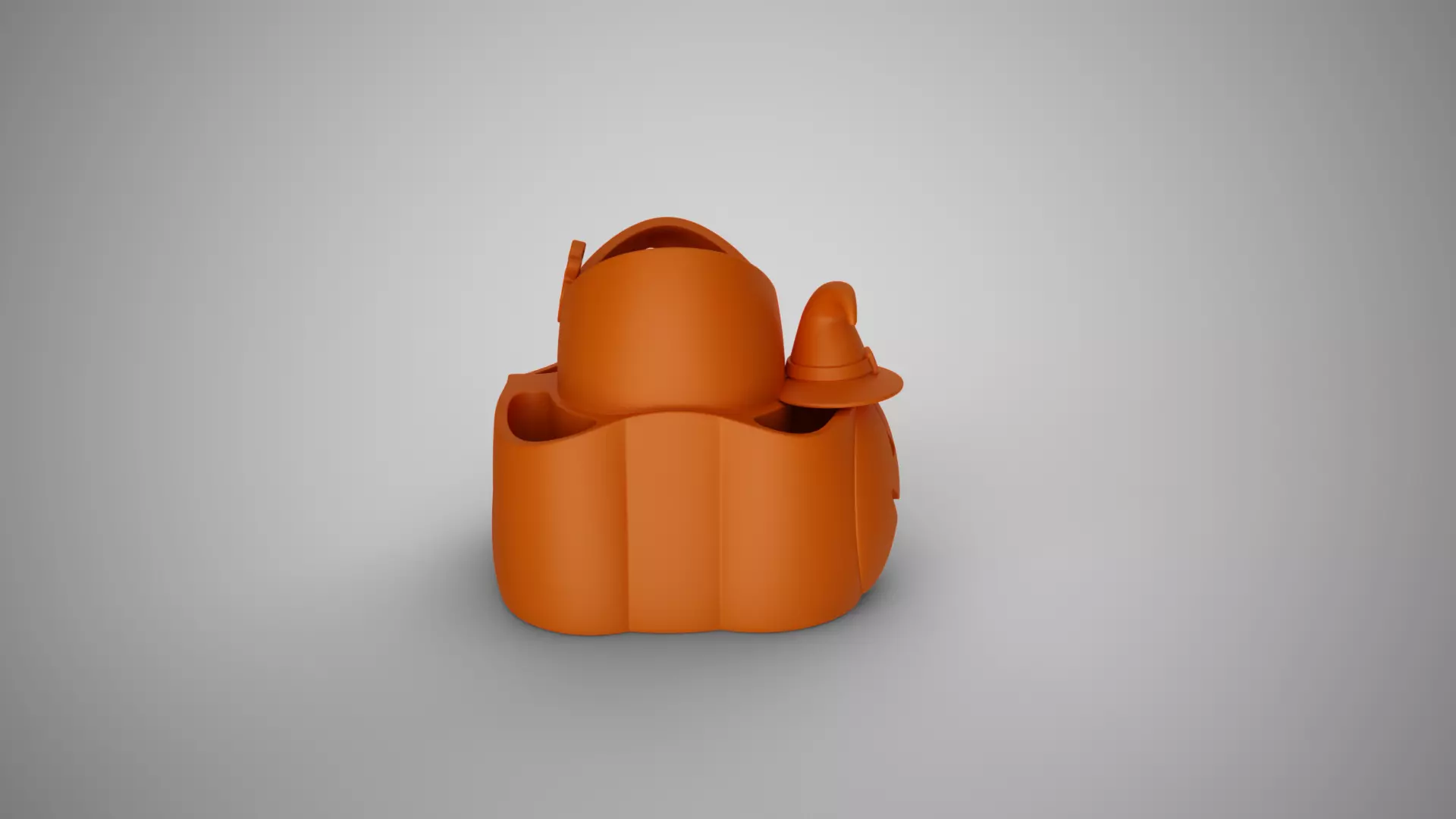 Pumpkin Halloween Pen Holder 3D print model_6