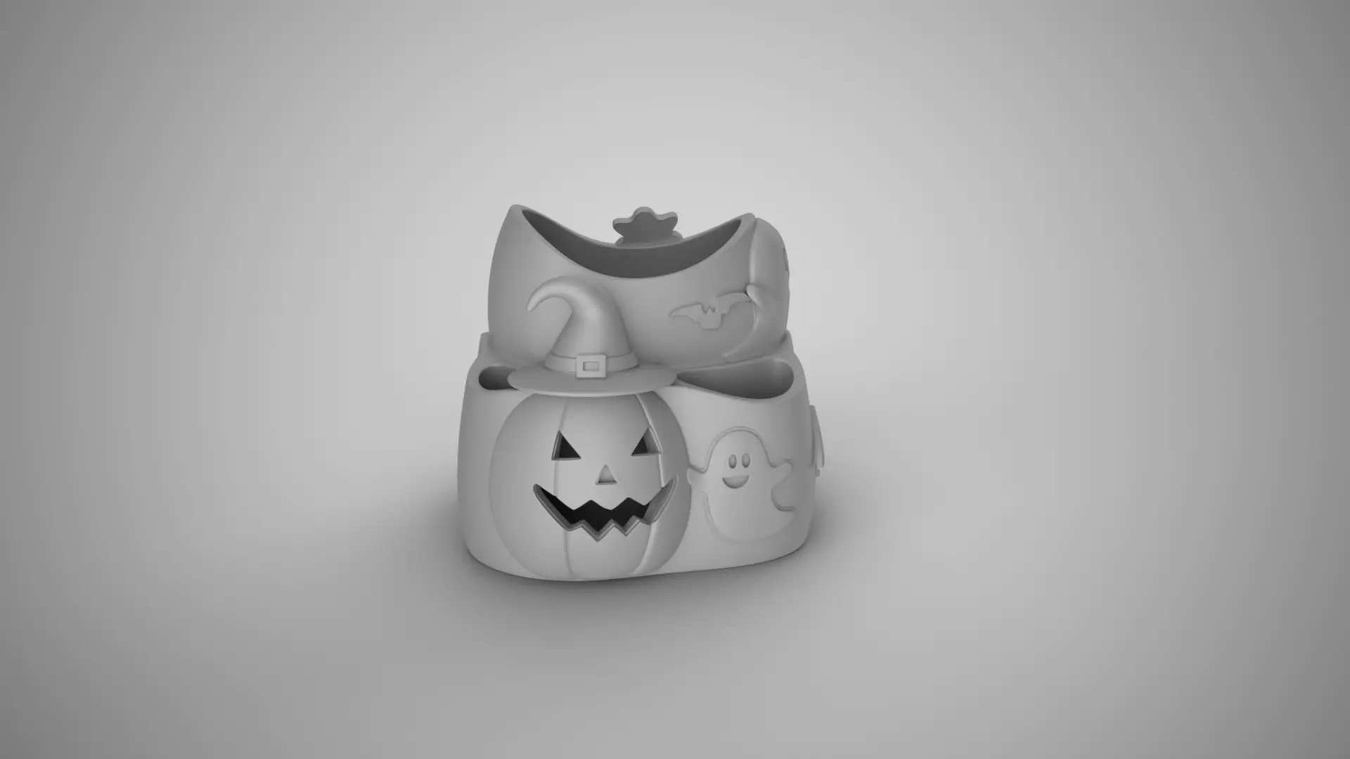 Pumpkin Halloween Pen Holder 3D print model_3
