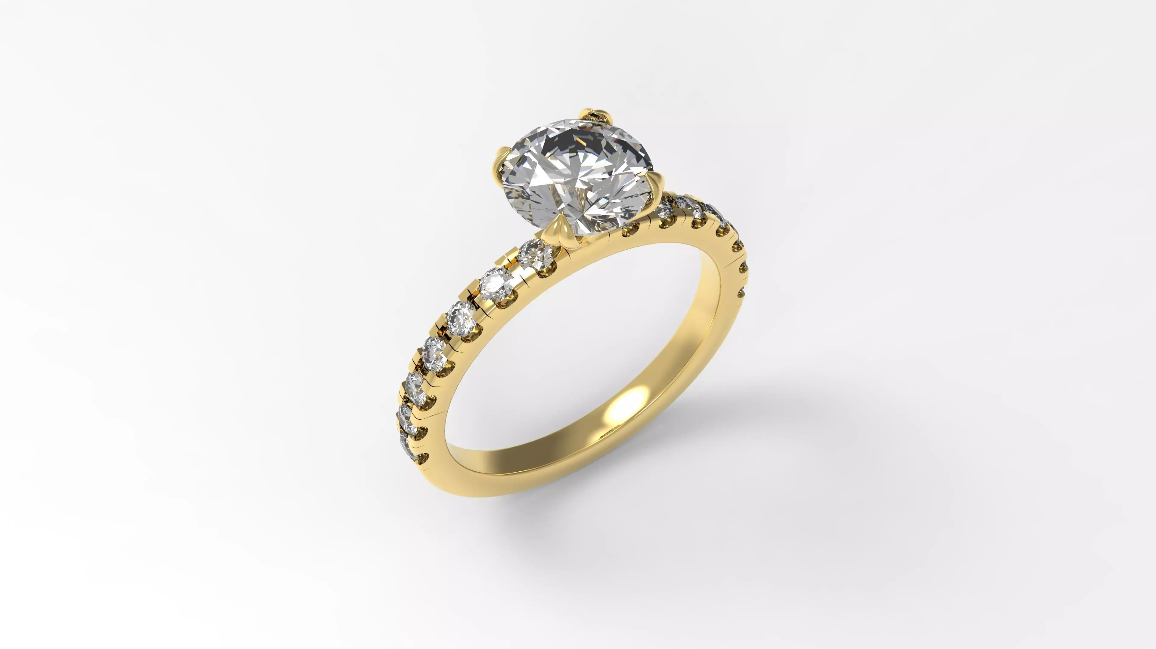 Engagement Ring 15 9mm 3D print model
