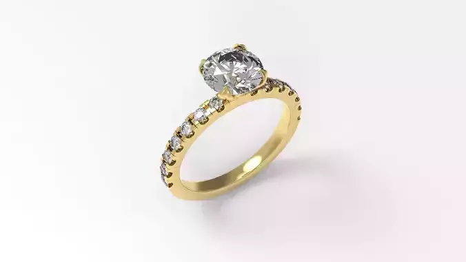 Engagement Ring 15 9mm 3D print model
