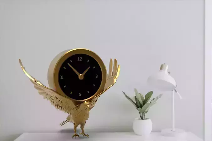Eagle desk clock
