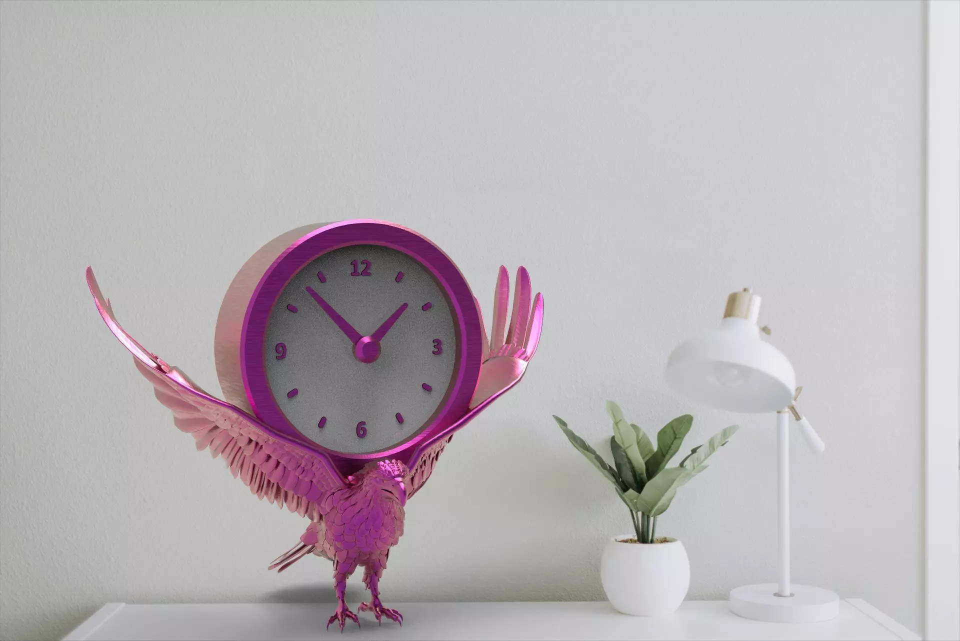 Eagle desk clock 3D print model_1