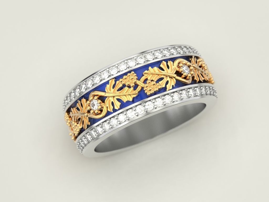 Grapes Ring  3D print model_1