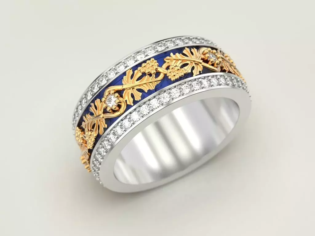 Grapes Ring  3D print model_0