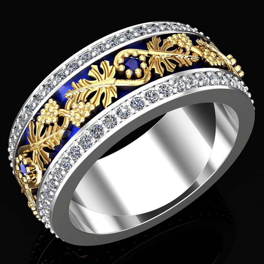 Grapes Ring  3D print model_7