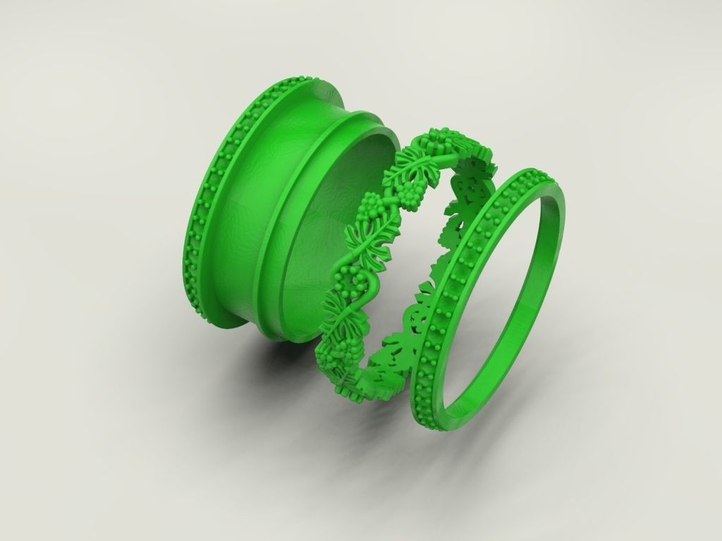 Grapes Ring  3D print model_4