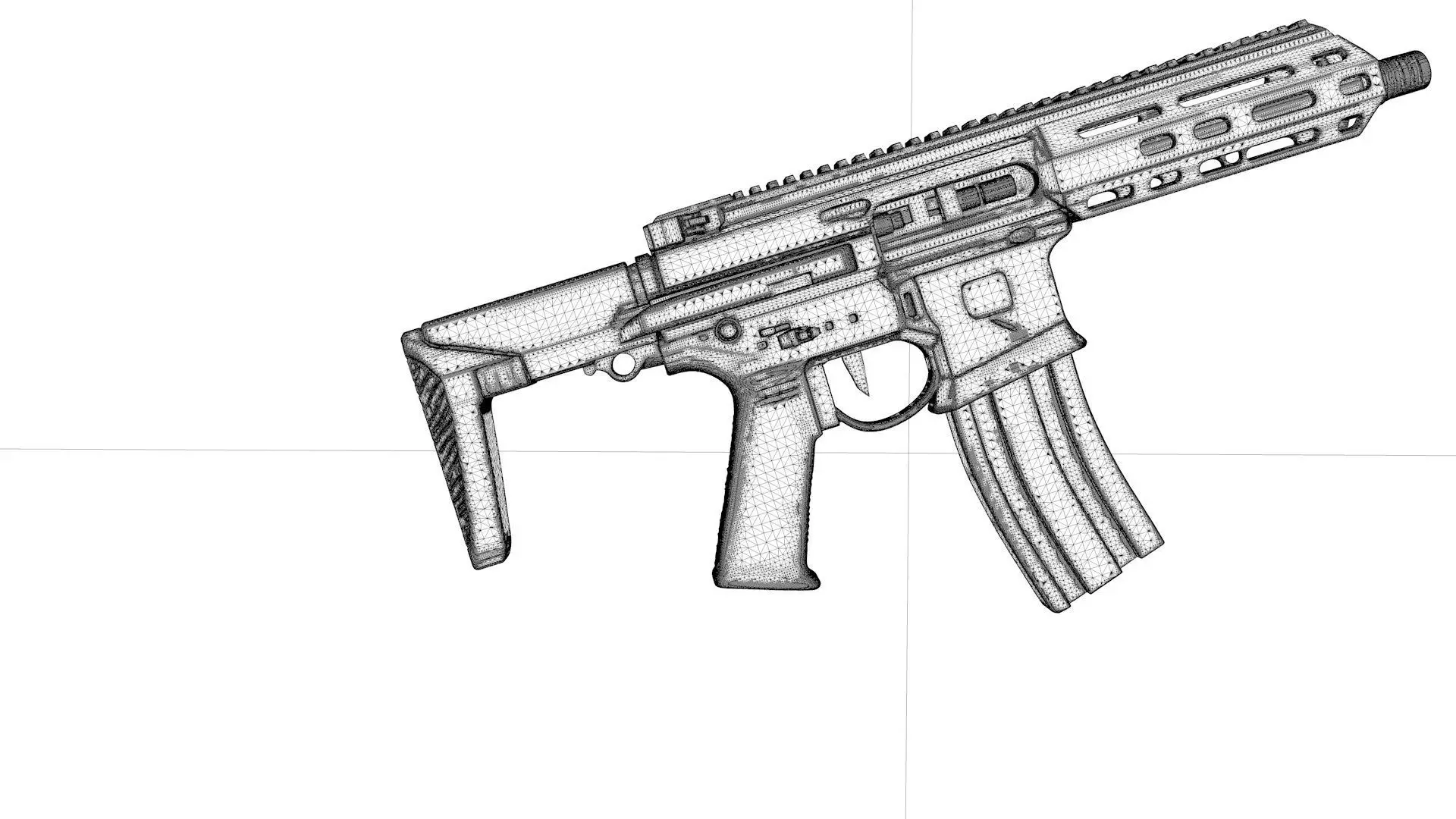 Badger 300BLK rifle  3D model_5