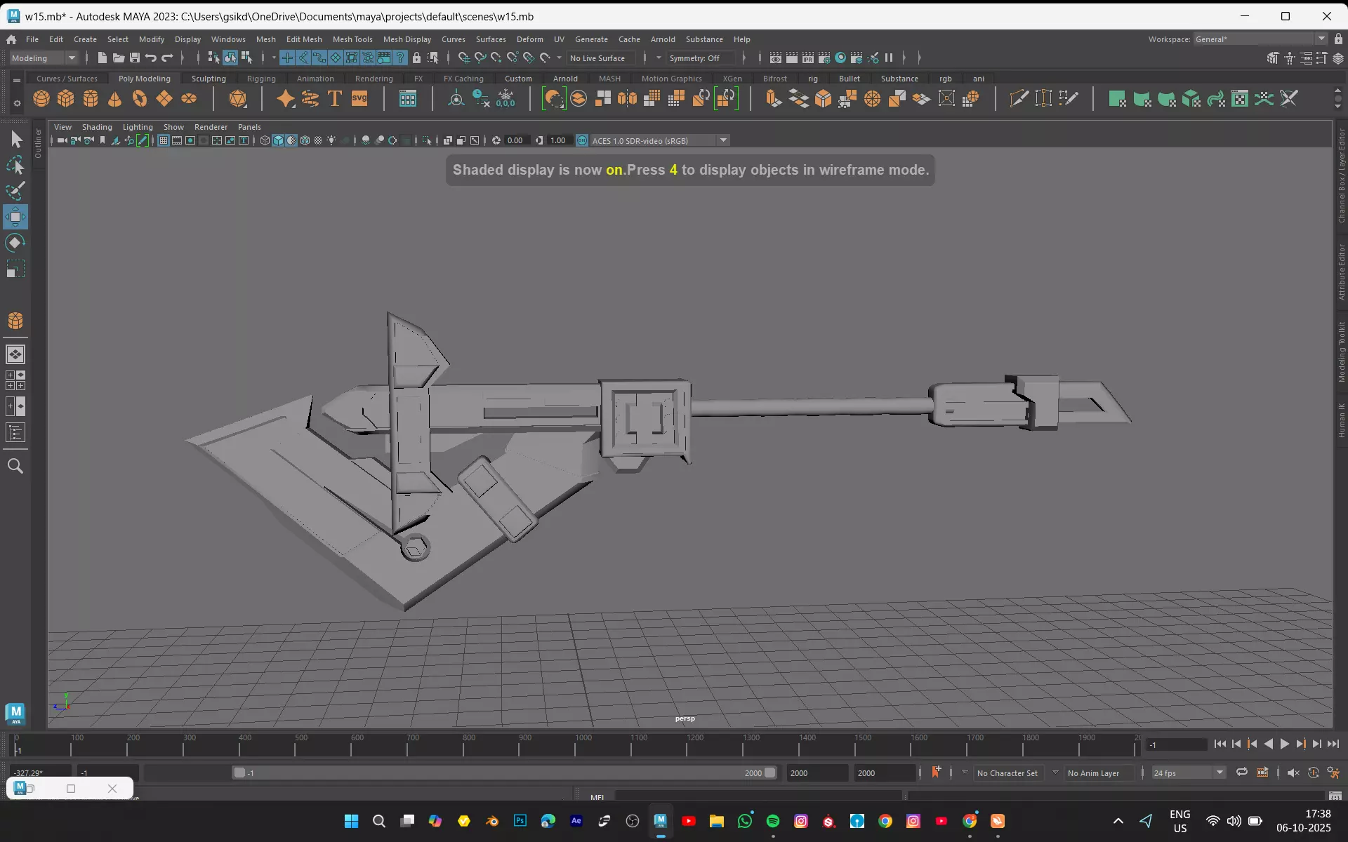 slicer sword model Low-poly 3D model_1