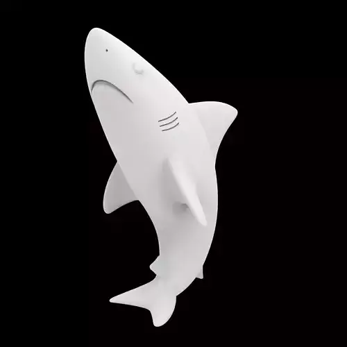 Minimalist Shark Figurine 3D Printable Model