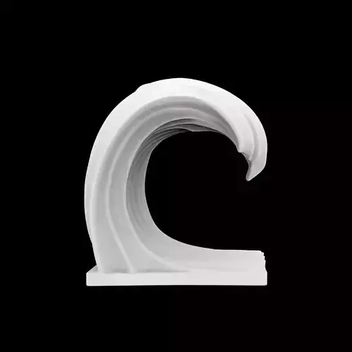Minimalist Wave Sculpture 3D Printable Model 3D print model