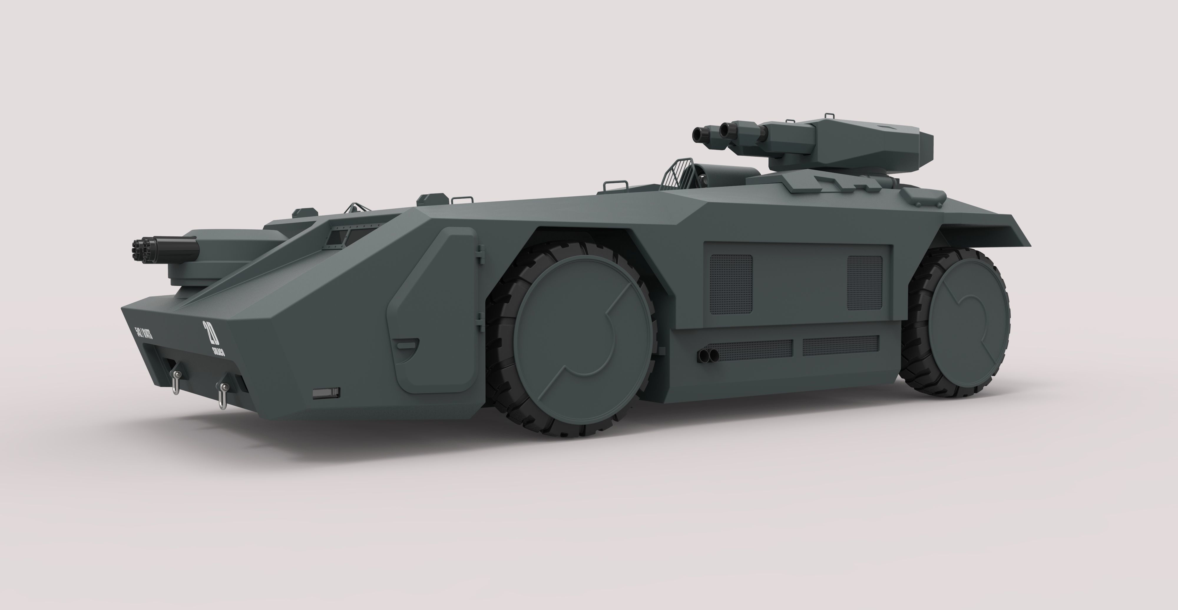 Armored personnel carrier M577 from the movie Aliens 3D model_3