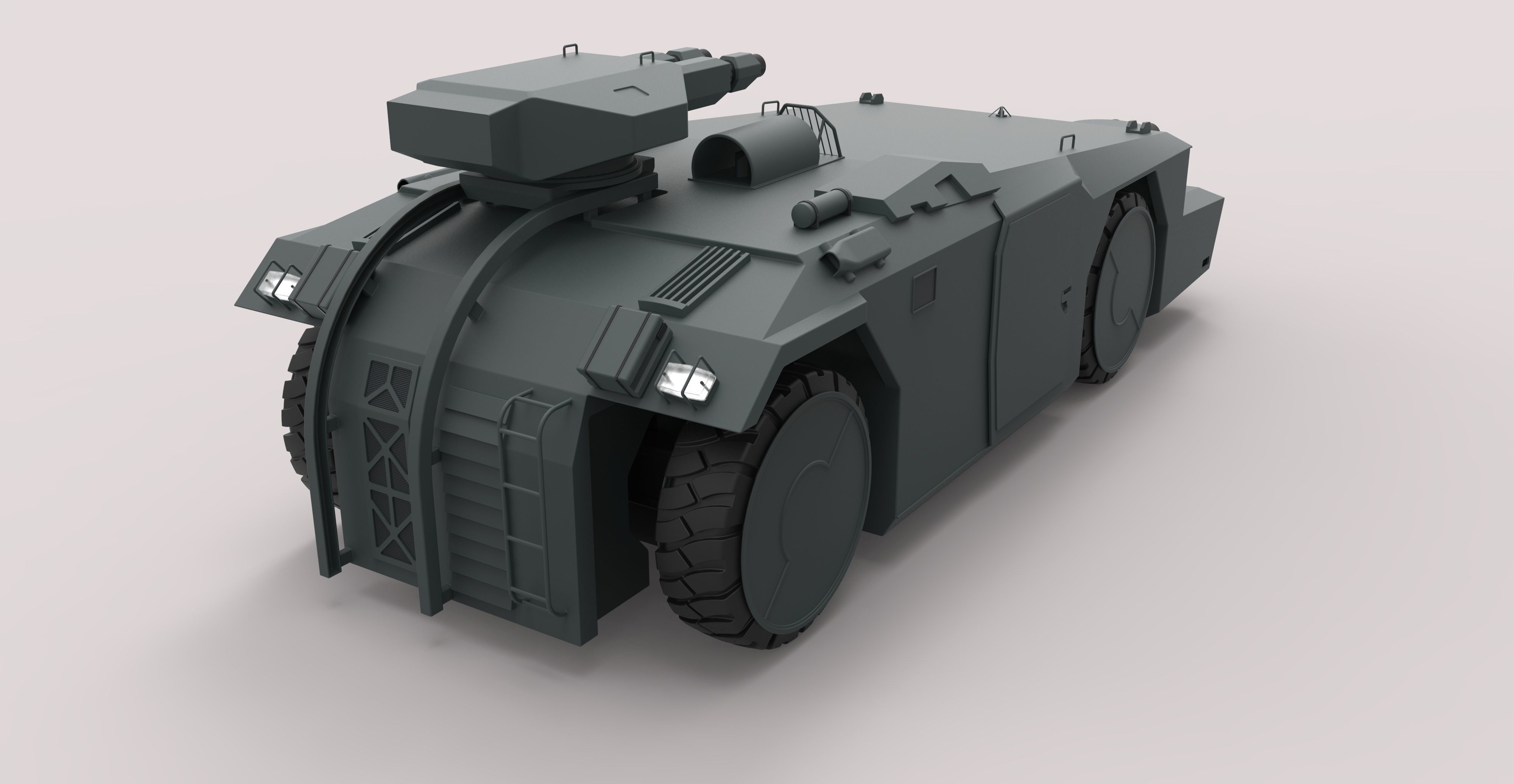 Armored personnel carrier M577 from the movie Aliens 3D model_22