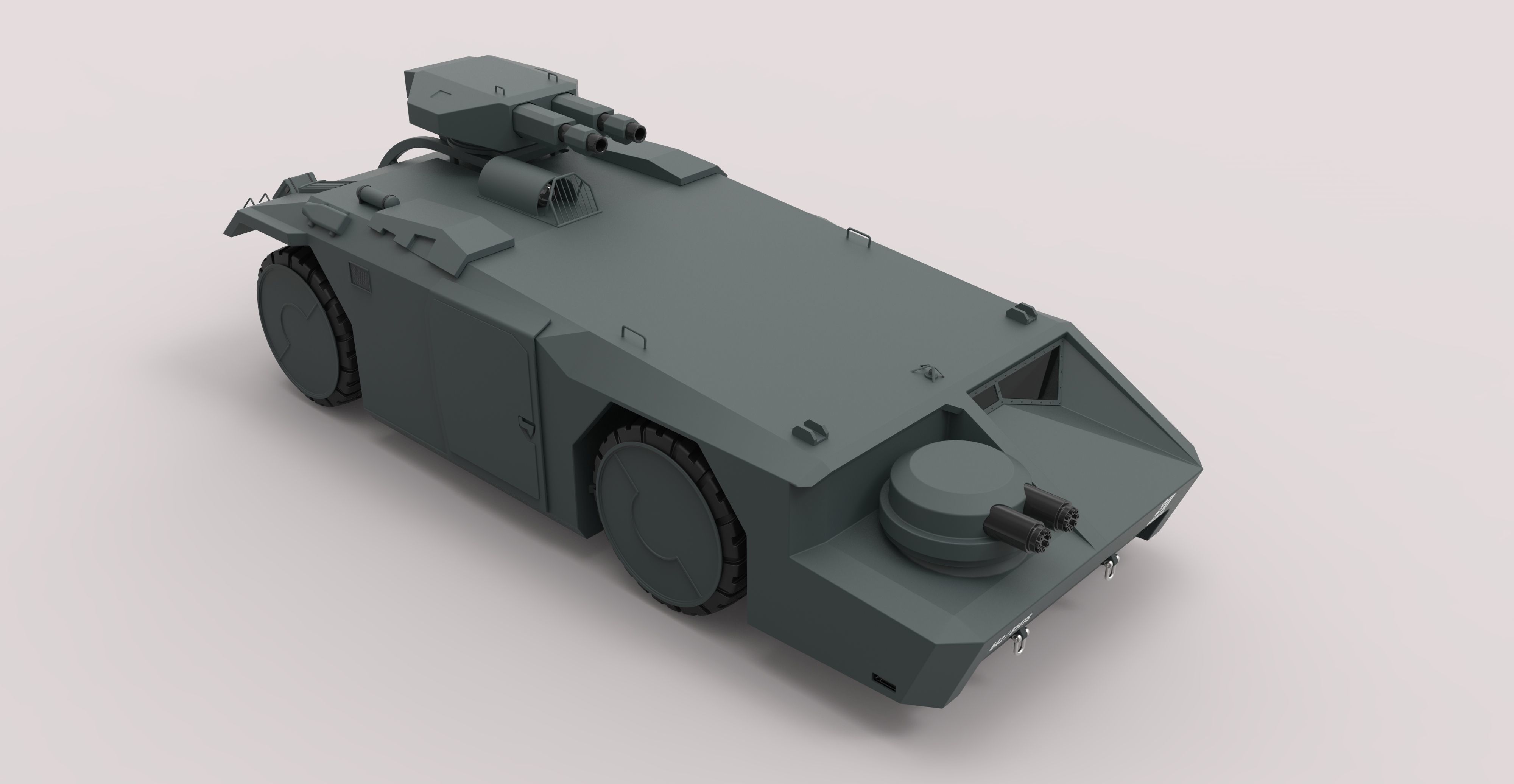 Armored personnel carrier M577 from the movie Aliens 3D model_8