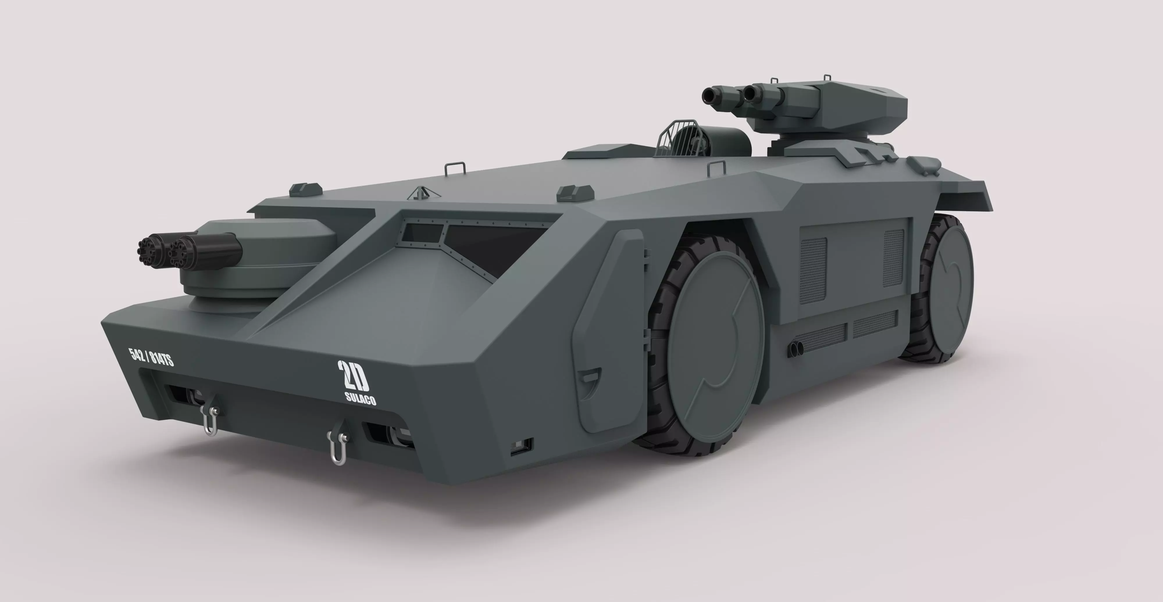 Armored personnel carrier M577 3D model